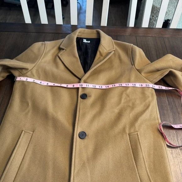 🧥 The Kooples Camel Wool Blend Long Coat | Men’s Small (Women’s Medium) | NWT - Picture 6 of 13